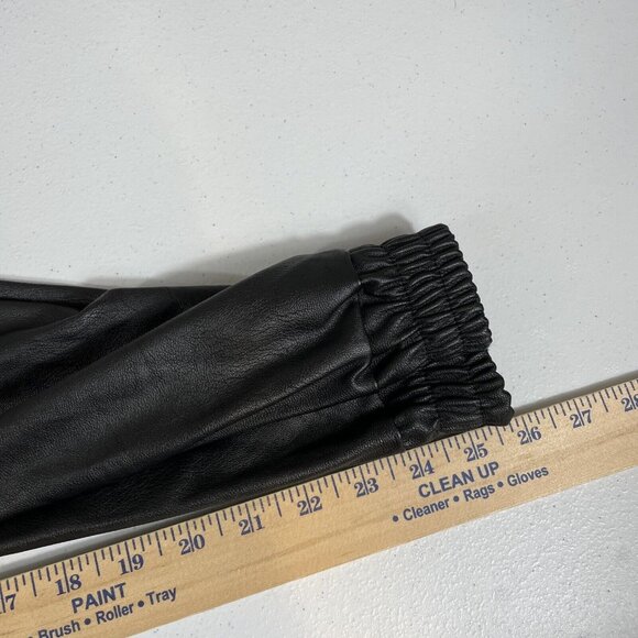 Oriana Lifestyle Jogger Womens Size Small Black‎ Polyamide Black Faux Leather - Picture 8 of 11